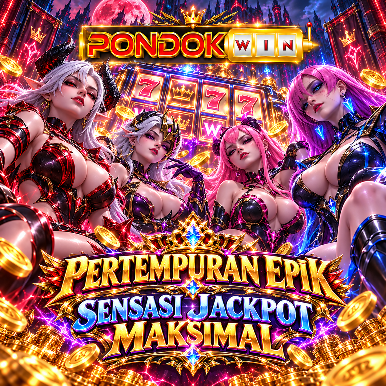 Banner neon arcade PONDOKWIN